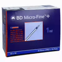 Bd Micro Fine Insulinspr 1 ml U100 0,33x12,7 mm