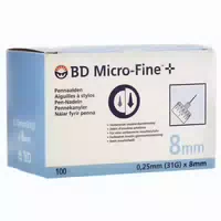 Bd Micro Fine 8 Pen Nadeln 0,25x8 Mm 100 St Kanüle