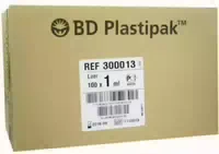 Bd Plastipak Tuberkulinspritze ohne Kanüle 100 X 1 ml