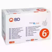 Bd Thin Wall Pen Nadeln 0,25 31 Gx6 Mm 100 St