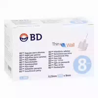 Bd Thin Wall Pen Nadeln 0,25 31 Gx8 Mm 100 St