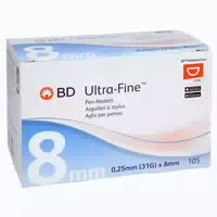 Bd Ultra Fine Pen Nadeln 8 mm 31 g 0,25 105 st