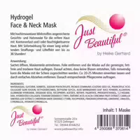 Just Beautiful Hydrogel Gesicht & Halsmaske 1 St