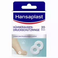 Hansaplast Hühneraugen Druckschutzringe | Sofortige Schmerzlinderung | Schutz Bei Hühneraugen, Hornhaut & Druckstellen | Extra Weich & Hautfreundlich | Selbstklebend | 20 Ringe