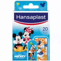 Hansaplast Disney Mickey & Friends Pflaster | Kinderpflaster | Wasserabweisend | Hautfreundlich | Schmerzfrei zu Entfernen |motiv Pflaster | 20 Stück