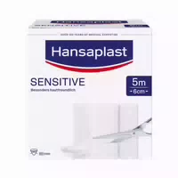 Hansaplast Sensitive Pflasterrolle, 5m X 6cm 1 St