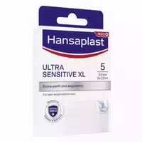 Hansaplast Ultra Sensitive Xl Wundverband | Besonders Sanft & Weich | Für Sehr Empfindliche Haut | Schützt Vor 99 % Der Bakterien | 7,2 X 5 Cm | 5 Stück Jetzt 20% Mit Dem Code Hp20 Sparen