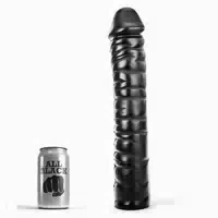 All Black Großer Dunkler Fisting Dildo