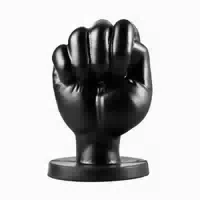 All Black Realistischer Analplug in Faustform