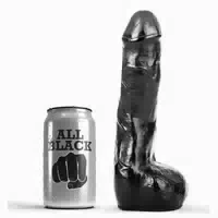 All Black Realistischer Dunkler Dildo