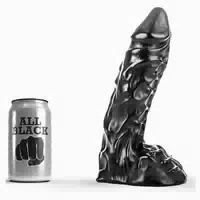 All Black Realistischer Dunkler Dildo