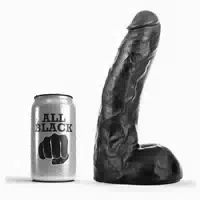 All Black Realistischer Dunkler Dildo