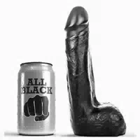 All Black Schwarzer Analdildo