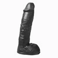 Hung System Realistischer Dildo Schwarz Farbe Mickey