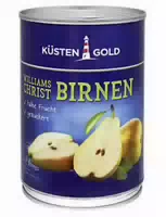 Küstengold Williams Christ Birnen Halbe Frucht Gezuckert
