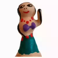 Scherzkondom «hula Girl»: Handbemaltes Design, Latex 1 Stück 1 st