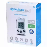 Alphacheck Professional Blutzuckermeßgerät mg Je dl Eco