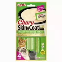 Inaba Churu Skin&coat 4x14g mit Thunfisch und Jakobsmuschel für Katzen 0,056 kg