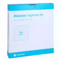 Biatain Alginate Ag Kompressen 10x10 Cm Mit Silber 10 St Verband