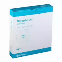 Biatain Ibu Schaumverband mit Ibuprofen Sanft Haftend 10x10cm