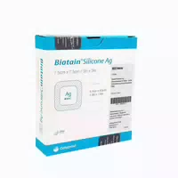 Biatain Silicone Ag Schaumverband 7,5x7,5 cm 5 st