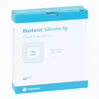 Biatain Silicone Ag Schaumverband 7,5x7,5 cm