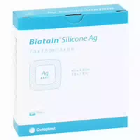 Biatain Silicone Ag Schaumverband 7,5x7, 5 st