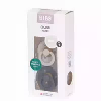 Bibs Colour Schnuller Symmetrisch Gr 1 Sand & Iron 2 Stück