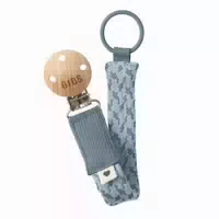 Bibs Fopspeenketting Geflochten Petrol Baby Blau