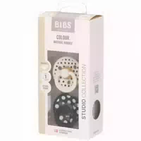 Bibs Schnuller Größe 1 Anatomic Studio Duo Polka Black, Ab Geburt