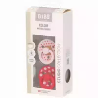 Bibs Schnuller Größe 2 Colour Polka Latex Anatomisch Blossom Candy Apple