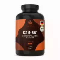 Bio Ashwagandha Ksm 66 Kapseln – 30mg Withanolide Premium Markenrohstoff aus Indien, True Nature