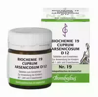 Biochemie 19 Cuprum Arsenicosum D 12 Tabletten 80 St Tabletten