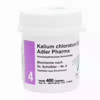 Kalium Chloratum D6 Adler Pharma Biochemie Nach Dr Schüßler Nr 4 , Tablette 400 St Tabletten