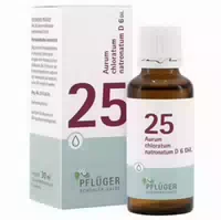 Biochemie Pflüger 25 Aurum Chloratum Natrium D 6 Tropfen