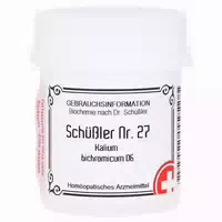 Schüßler Salz Nr 27 Kalium Bichromicum D6 100 St Tabletten