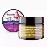 Bioherba Elixier Creme Nachtcreme mit Rosenknospen & Hagebuttenöl 50 ml