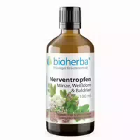 Bioherba Nerventropfen Minze Weißdorn & Baldrian Tinktur