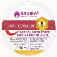 Bioherba Kräutersalbe mit Scharfer Roter Paprika und Beinwell