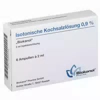 Isotonische Kochsalzlösung 0,9% Biokanol Ampullen 6x2 ml Ampullen