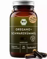 Oreganoöl und Schwarzkümmelöl Kapseln 100 mg Carvacrol