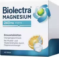 Biolectra Magnesium 243 mg Forte Orangengeschmack 40 Brausetabletten