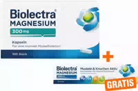 Biolectra Magnesium 300 mg 100 Kapseln Gratis Biolectra Magnesium 250 mg Muskeln und Knochen Aktiv 30 Kautabletten