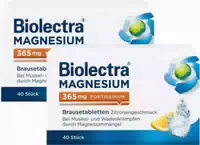Biolectra Magnesium 365 mg Fortissimum Zitronengeschmack 2 X 40 Brausetabletten