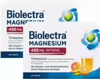 Biolectra Magnesium 486 mg Intens Trinkpulver Orange Mango 2 X 40 Stück