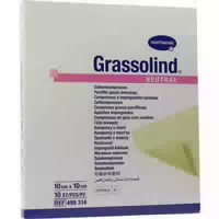 Grassolind Salbenkompressen 10x10 Cm Ste 10 St