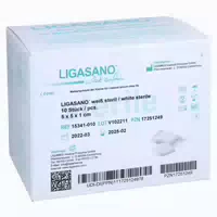 Ligasano Weiß Verband 1x5x5 Cm Steril