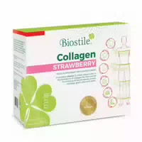 Biostile Collagen Strawberry – Kollagenpulver mit Vitamin C & Erdbeergeschmack