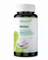 Biostile Relax – Zitronenmelisse Kapseln mit Magnesium & B Vitaminen für Nerven & Entspannung