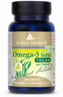 Omega 3 Forte Vegan | 2896 Mg Veganes Omega 3 Algenöl | 30 Kapseln | Dr Med Michalzik